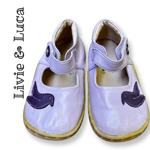 Livie and Luca Purple Bird Mary Janes. Size 10